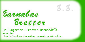 barnabas bretter business card